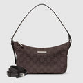 Lady Lunetta small shoulder bag - dark brown GG canvas