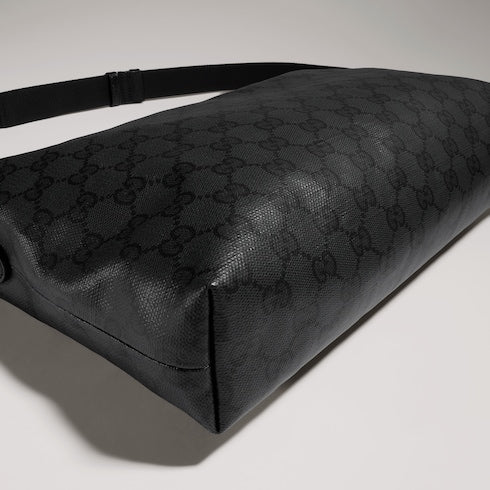 Gucci Essence Classic medium crossbody bag - black GG canvas