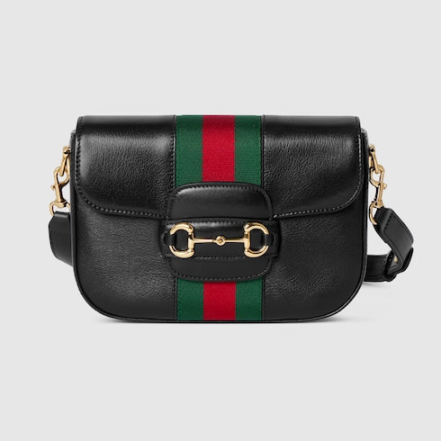 Gucci Horsebit 1955 small shoulder bag - black leather