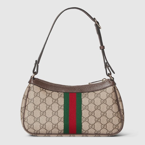 Ophidia small shoulder bag - beige and brown GG fabric