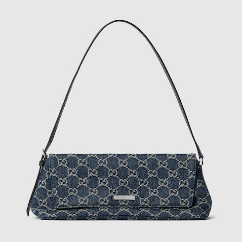 Madison medium shoulder bag - blue GG denim