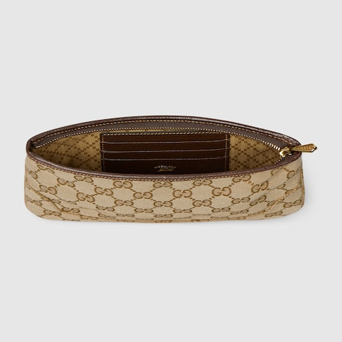 Gucci Jackie small pouch - sand and brown GG canvas