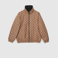Reversible GG canvas jacket - black
