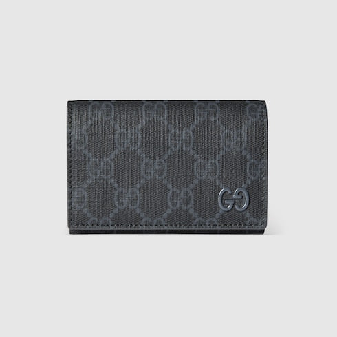 Grey interior GG card case - black GG Supreme