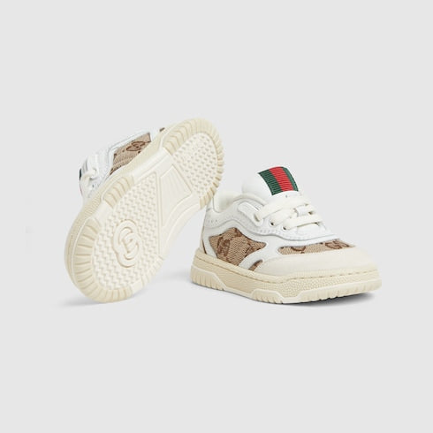 Children's Gucci Re-Web sneaker - white leather