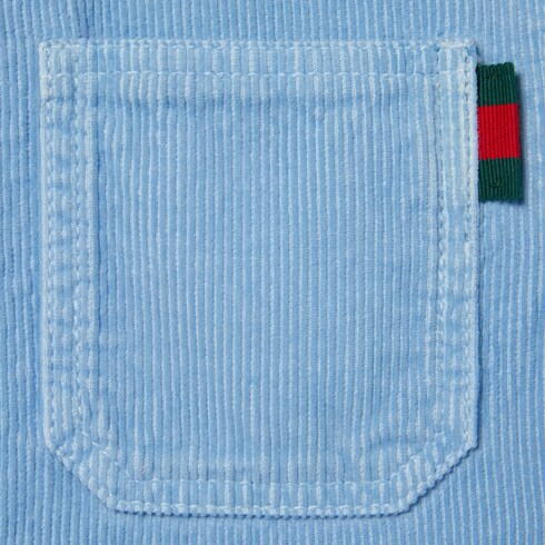Children's velvet corduroy shirt - light blue