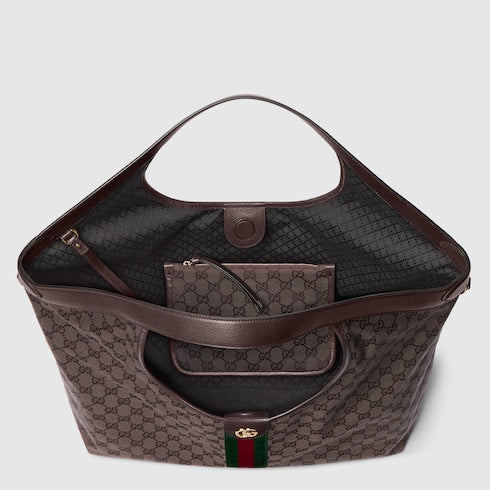 Gucci Giglio large tote bag - dark brown GG canvas