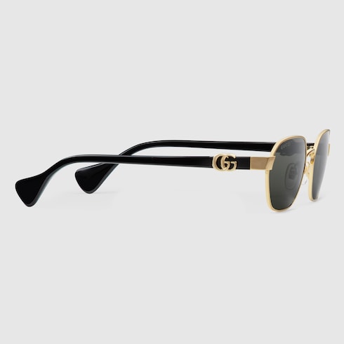 Round-frame sunglasses - yellow gold-toned metal