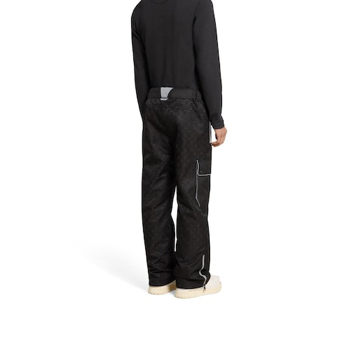 GG technical fabric jacquard pant - black