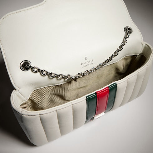 Jetset GG Marmont small shoulder bag - white leather