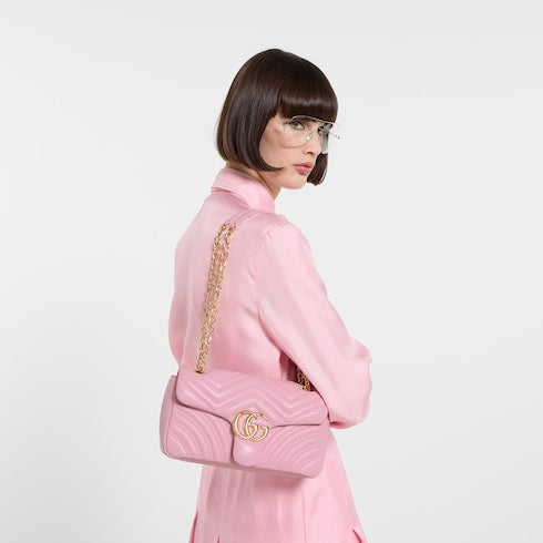 GG Marmont medium shoulder bag - light pink leather