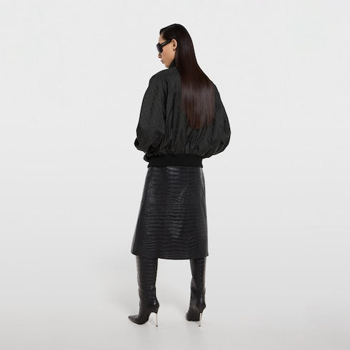 GG nylon zip jacket - black