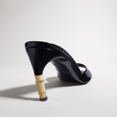 Women's Castello slide - black leather