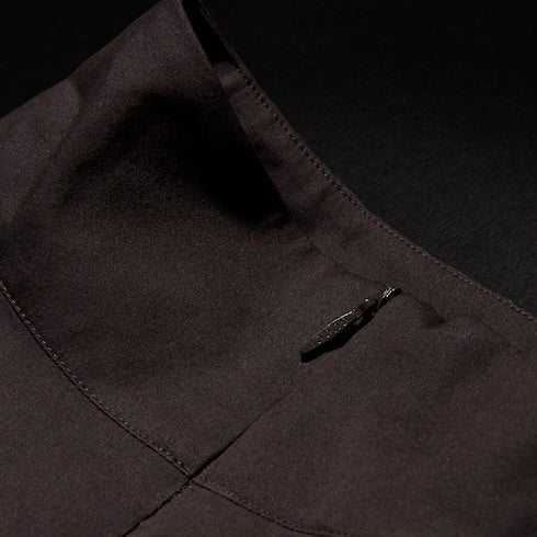 Cotton poplin shirt - dark brown
