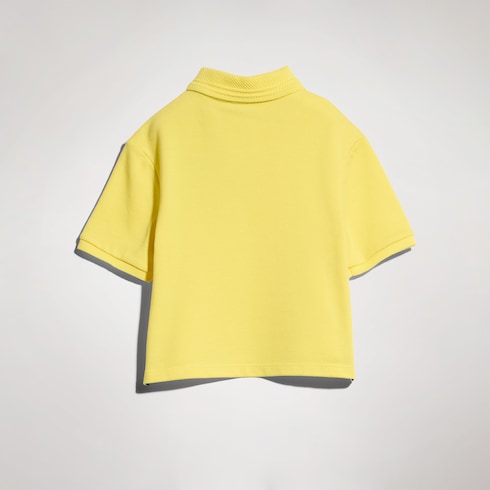 Baby polo shirt with embroidery - yellow