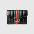 GG Marmont bi-fold card case - black leather