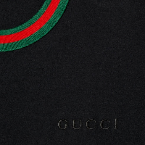 Cotton jersey T-shirt - black