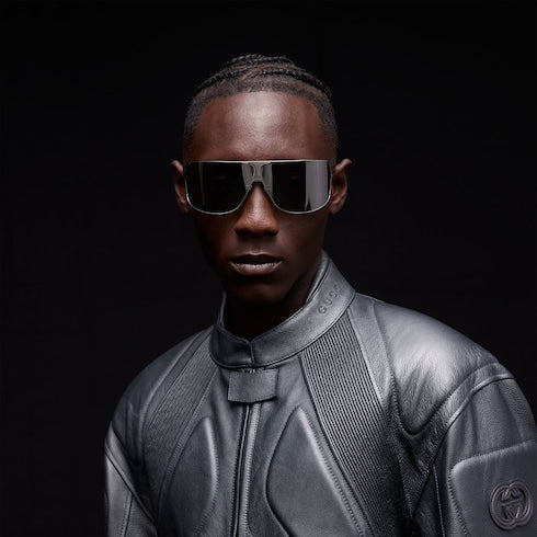 Mask frame sunglasses - white