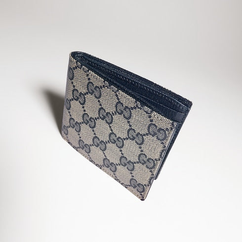 Gucci Essence Classic bi-fold wallet - blue GG canvas