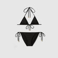 Sparkling jersey bikini - black