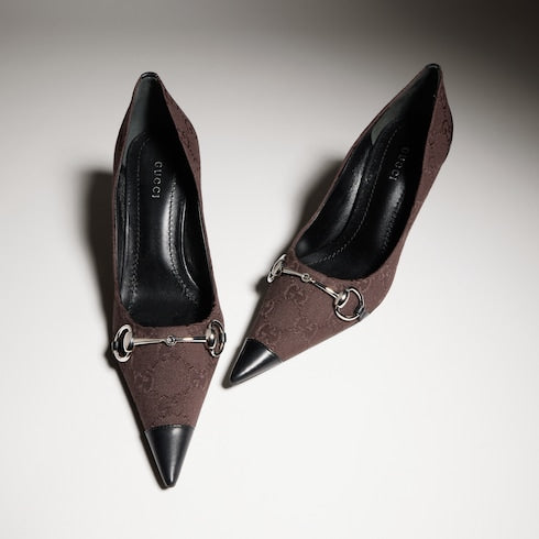 Women's Donna pump - dark brown GG canvas