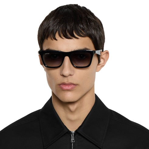 Rectangular frame sunglasses - black