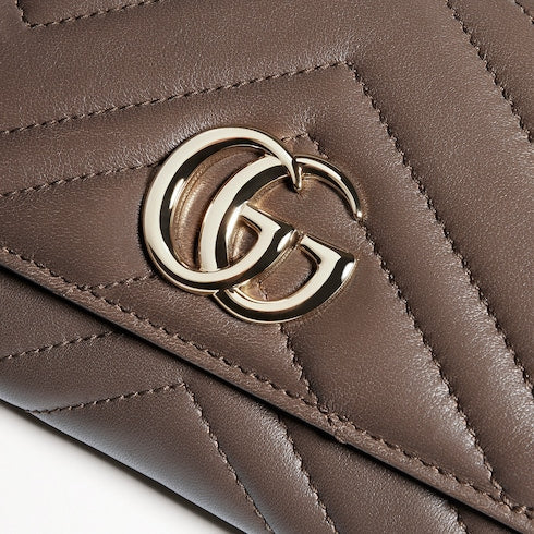 GG Marmont continental wallet - dark taupe leather
