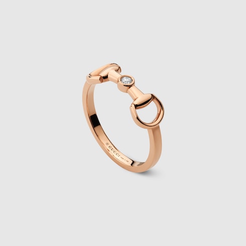 Gucci Horsebit diamond 18k ring - 18k rose gold