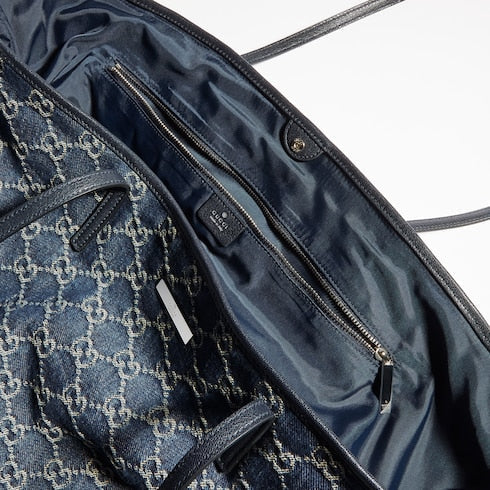 Gucci Tribeca large tote bag - dark blue GG denim