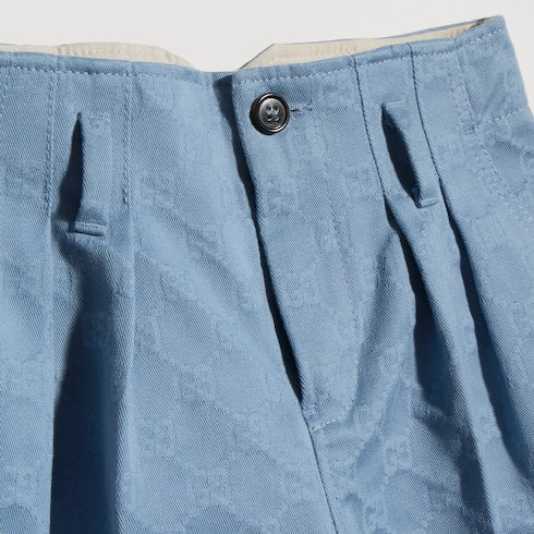 Children's GG gabardine pants - light blue