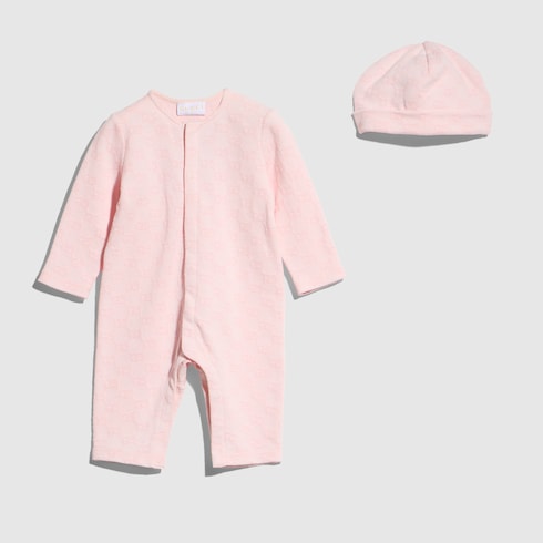 Baby GG cotton piquet gift set - light pink