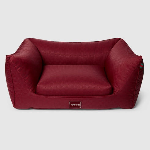 Small GG nylon pet bed - Rosso Ancora red