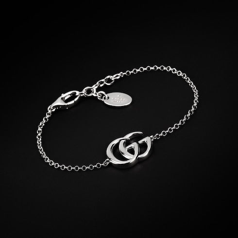 GG Marmont chain bracelet - palladium-toned brass