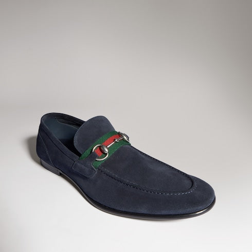 Men's Gucci Como loafer - blue soft suede