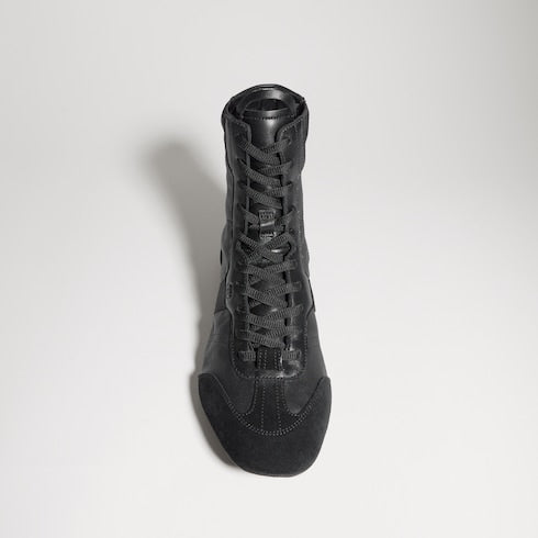 Women's Flex high-top sneaker - black leather