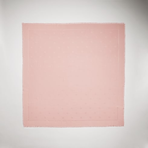 Double G silk wool shawl - light pink