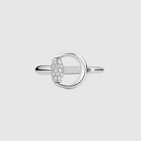 Gucci Horsebit diamond 18k ring - 18k white gold
