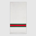Terrycloth beach blanket with Web - white