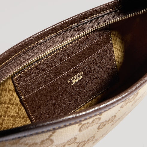 Gossip small shoulder bag - sand and brown GG canvas
