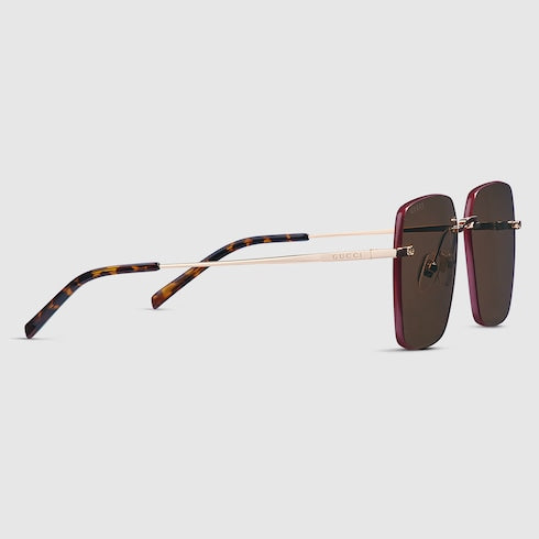 Specialized fit square sunglasses - light gold