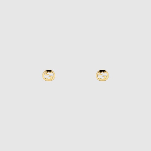 Gucci Interlocking 18k stud earrings - 18k yellow gold