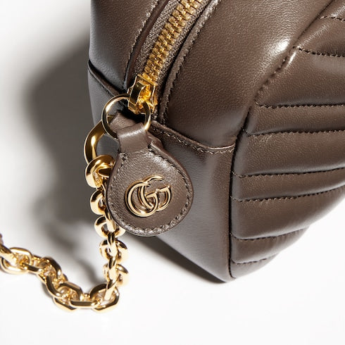 GG Marmont small camera bag - dark taupe leather