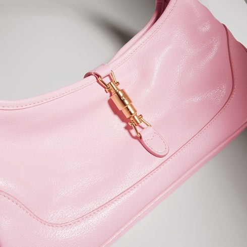 Jackie Slim medium shoulder bag - light pink leather