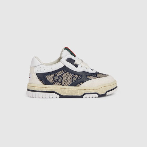Toddler Gucci Re-Web sneaker - white leather