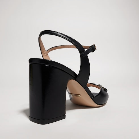 Women's Horsebit sandal - black leather