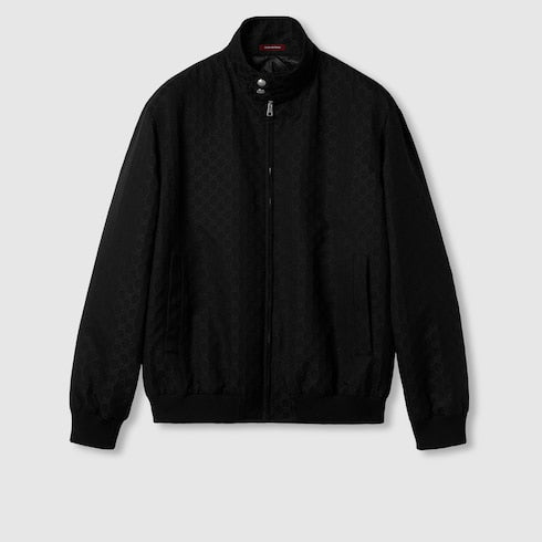 GG cotton ripstop jacket - black