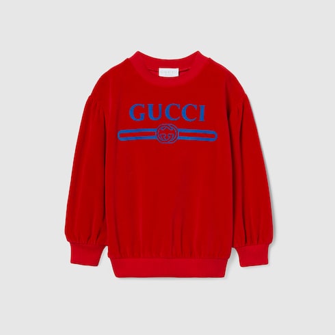 Children's chenille sweatshirt - red