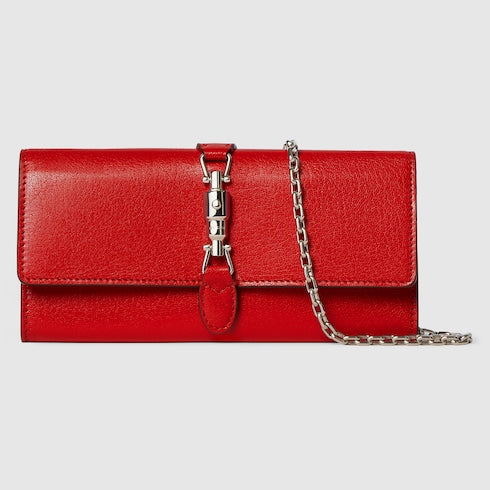 Gucci Jackie wallet on chain - red leather