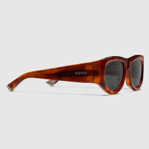 Rectangular-frame sunglasses - brown tortoiseshell