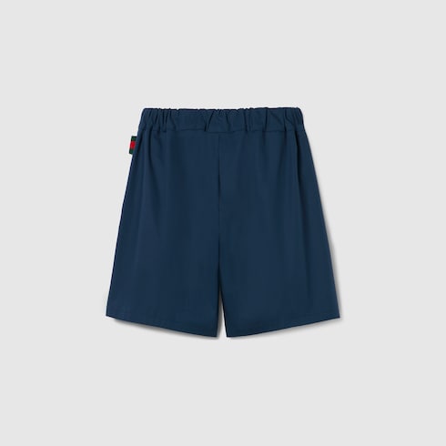 Children's cotton poplin shorts - blue